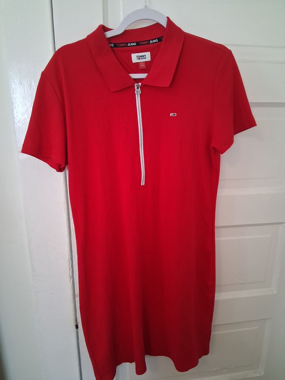 Tommy Hilfiger Red Zip-Front Polo Jacket
